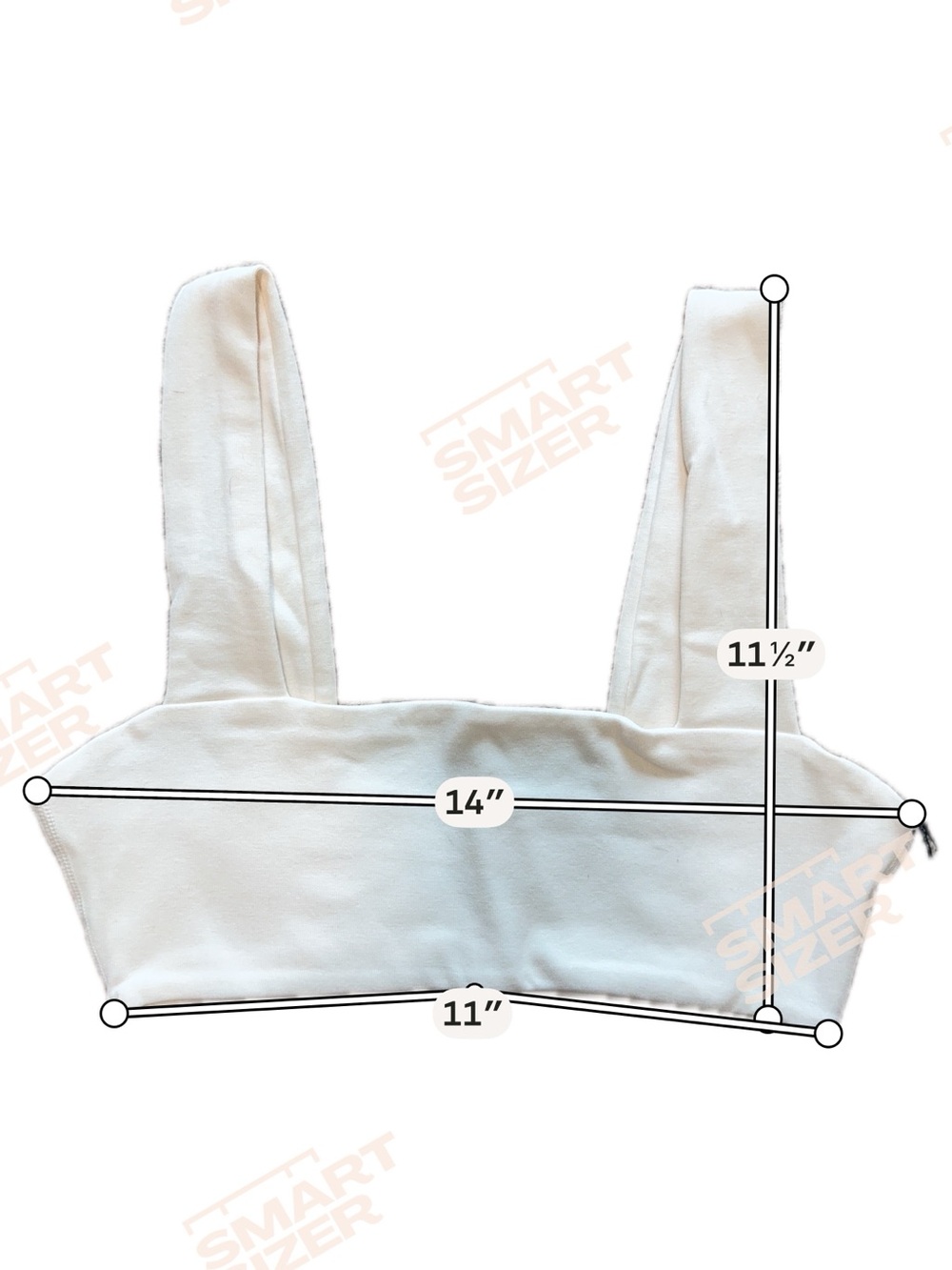 WeWoreWhat White Cotton Bandeau Sports Bra / Crop Top - Picture 10 of 10